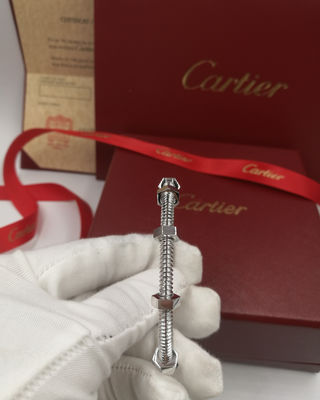 Kalite B6049617 High End Özel Mücevher Stili Bilezik 18K Beyaz Altın fabrika