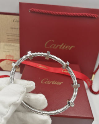 Kalite B6049617 High End Özel Mücevher Stili Bilezik 18K Beyaz Altın fabrika