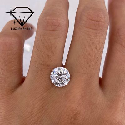 Kalite LuxuryShine VS2 Yuvarlak Şekil Laboratuvar Yetiştirilmiş Pırlanta 1CT 2CT 3CT 4CT 5CT D-F Renk beyaz pırlanta IGI Sertifikalı fabrika
