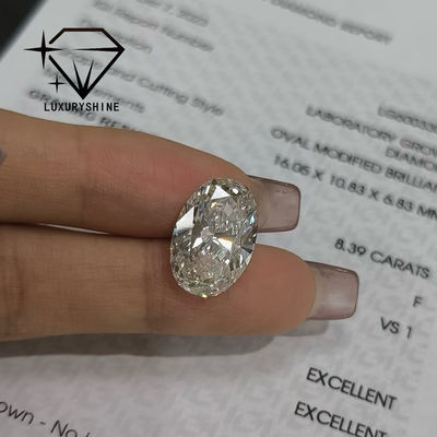 Kalite LuxuryShine Mükemmel Kesim Laboratuvar Yetiştirilmiş Pırlanta D-F Renk Beyaz Oval 0.1-10CT VS1 IGI Sertifikalı 3EX Kesim Taşlar fabrika
