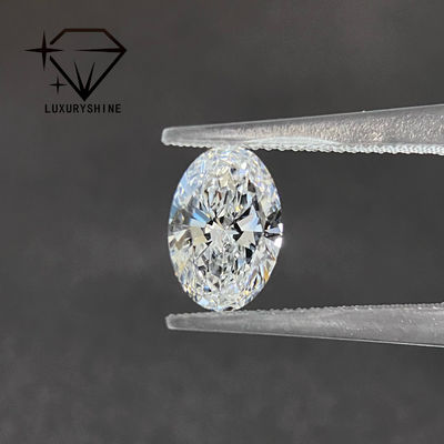 Kalite LuxuryShine Mükemmel Kesim Laboratuvar Yetiştirilmiş Pırlanta D-F Renk Beyaz Oval 0.1-10CT VS1 IGI Sertifikalı 3EX Kesim Taşlar fabrika