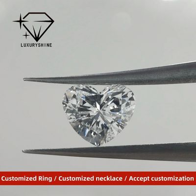 Kalite LuxuryShine VVS2 Beyaz Kalp Mükemmel Kesim Laboratuvar Yetiştirilmiş Pırlanta 1CT 2CT 3CT 4CT 5CT Özel Özelleştirme Desteği fabrika