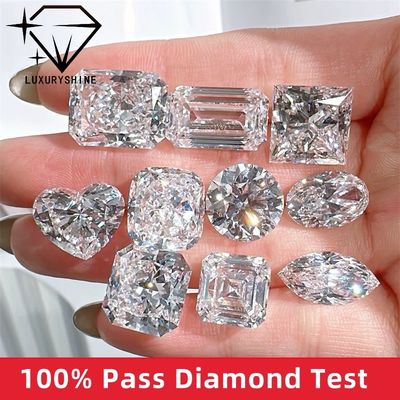Kalite LuxuryShine VVS-VS Asscher Shape Laboratuvarı Büyümüş Elmas 0.1-10CT D-F Renk IGI Sertifikasıyla Beyaz Elmas 3EX Kesilmiş Taşlar fabrika