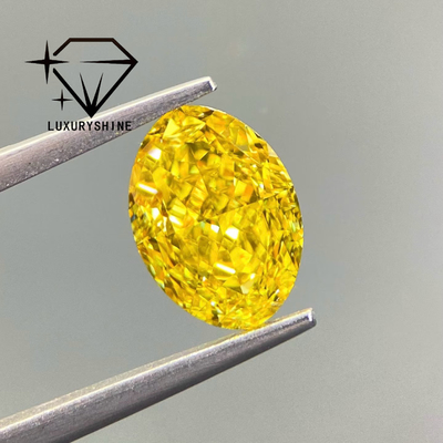 LuxuryShine VVS-VS Şık Sarı/Açık Sarı/Şık Yoğun/Çok Parlak Sarı Laboratuvar Büyütülmüş Elmas 1CT 2CT 3CT 4CT 5CT Oval Sertifika ve Özel Mücevherlerle Mükemmel Kesim