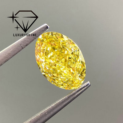 Kalite LuxuryShine VVS-VS Şık Sarı/Açık Sarı/Şık Yoğun/Çok Parlak Sarı Laboratuvar Büyütülmüş Elmas 1CT 2CT 3CT 4CT 5CT Oval Sertifika ve Özel Mücevherlerle Mükemmel Kesim fabrika