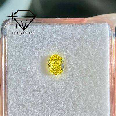 Kalite LuxuryShine VVS-VS Şık Sarı/Açık Sarı/Şık Yoğun/Çok Parlak Sarı Laboratuvar Büyütülmüş Elmas 1CT 2CT 3CT 4CT 5CT Oval Sertifika ve Özel Mücevherlerle Mükemmel Kesim fabrika