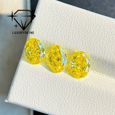 Kalite LuxuryShine VVS-VS Şık Sarı/Açık Sarı/Şık Yoğun/Çok Parlak Sarı Laboratuvar Büyütülmüş Elmas 1CT 2CT 3CT 4CT 5CT Oval Sertifika ve Özel Mücevherlerle Mükemmel Kesim fabrika