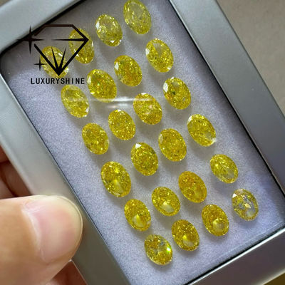 Kalite LuxuryShine VVS-VS Şık Sarı/Açık Sarı/Şık Yoğun/Çok Parlak Sarı Laboratuvar Büyütülmüş Elmas 1CT 2CT 3CT 4CT 5CT Oval Sertifika ve Özel Mücevherlerle Mükemmel Kesim fabrika