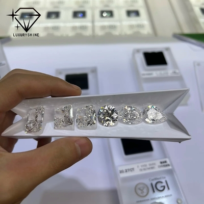 LuxuryShine VS1-VS2 Laboratuvar Yetiştirilmiş Gevşek Pırlantalar Kalp/Prenses/Oval/Yuvarlak/Yastık/Armut/Asscher Özel Takı