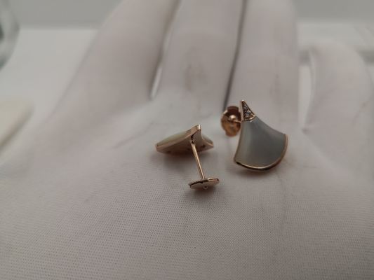 Kalite Taşlı 18kt Altın Beyaz Altın Yok Elmas Özel Altın Takı DIVA Küpe fabrika