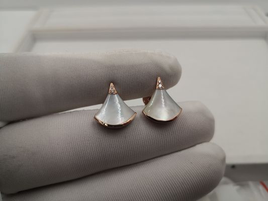 Kalite Taşlı 18kt Altın Beyaz Altın Yok Elmas Özel Altın Takı DIVA Küpe fabrika