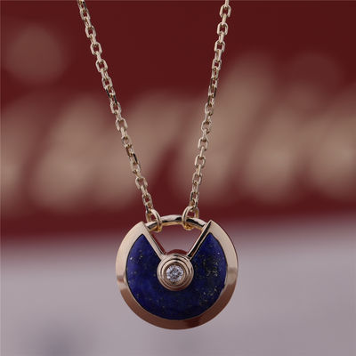 Kalite Xs Model Sarı Altın Muska Lapis Lazuli Pırlantalı De Kolye fabrika