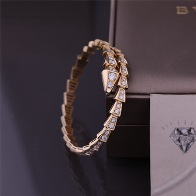 Kalite 18 Ayar Sarı Altın Yılan Bileklik Serpenti Viper Tek Bobin İnce Bileklik fabrika