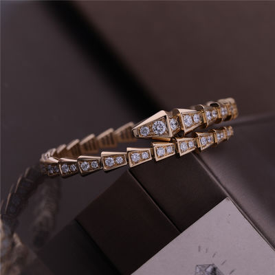 Kalite 18 Ayar Sarı Altın Yılan Bileklik Serpenti Viper Tek Bobin İnce Bileklik fabrika