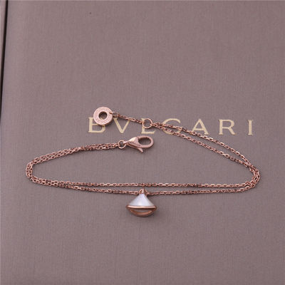 Kalite 1 Motifli Beyaz Anne İnci Bileklik Rose Gold, 18K Rose Gold Kolyeli fabrika