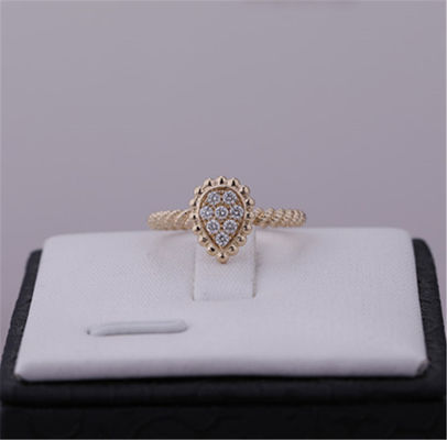 Kalite Yılan Bohem Yüzük XS Motif Ref JRG02674 18K Pembe Altın Pırlanta Yüzük fabrika