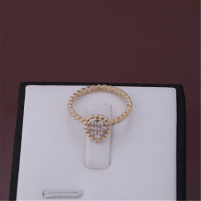 Kalite Yılan Bohem Yüzük XS Motif Ref JRG02674 18K Pembe Altın Pırlanta Yüzük fabrika