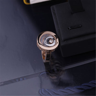 Kalite Chopard Happy Spirit Yüzük 18 Ayar Rose Gold Beyaz Altın Pırlantalı fabrika