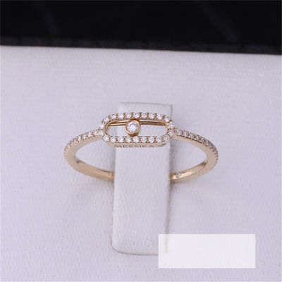 Kalite Luxury Jewelry Elegant Nişan Alyansı Pırlanta Yüzük Move Uno Pavee Yüzük 18 Ayar Pembe Altın fabrika