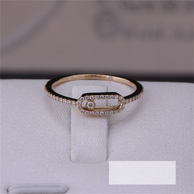 Kalite Luxury Jewelry Elegant Nişan Alyansı Pırlanta Yüzük Move Uno Pavee Yüzük 18 Ayar Pembe Altın fabrika