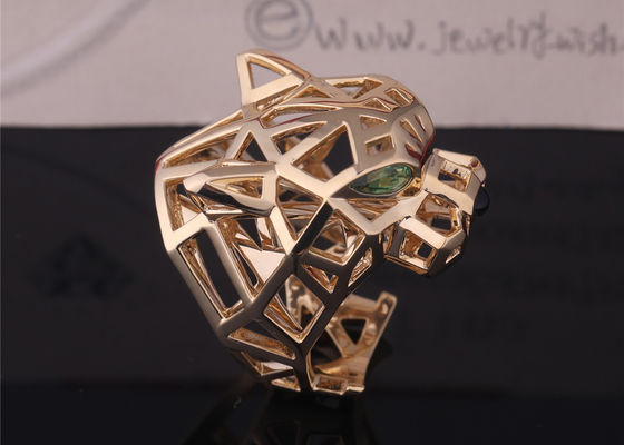 Kalite PanthèRe De Cartier Yüzük Sarı Altın Tsavorite Garnet Onyx fabrika
